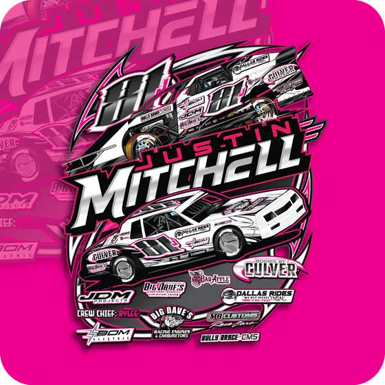 Dirt track racing team vector artwork